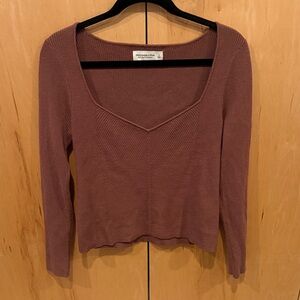 Abercrombie & Fitch Dusty Rose Ribbed Sweater